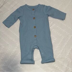 Cat & Jack Blue Button-Up 0-3M Baby One Piece Outfit